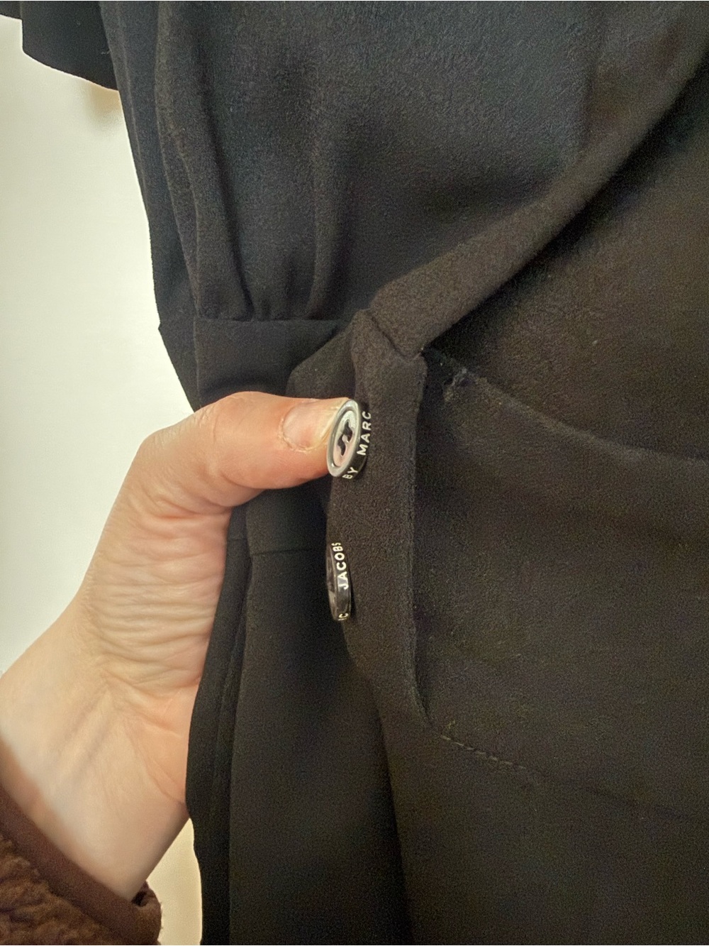 NWT Marc by Marc Jacobs Yumi Crepe Dress in Black - Picture 7 of 9
